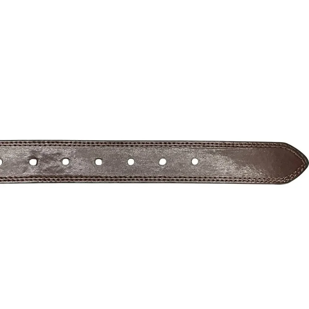 Dickies Reversible Black Brown Leather Brush Nickel Buckle Belt Men 40”- 46”